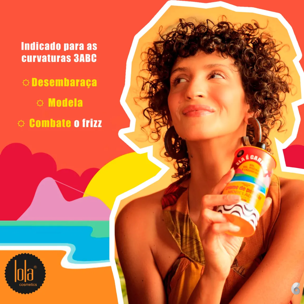 Crème Coiffante Modélatrice "Ela é Carioca 3ABC" Lola 480g