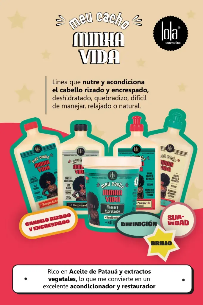 Shampoing hydratant "Meu Cacho Minha Vida" Lola 500ml