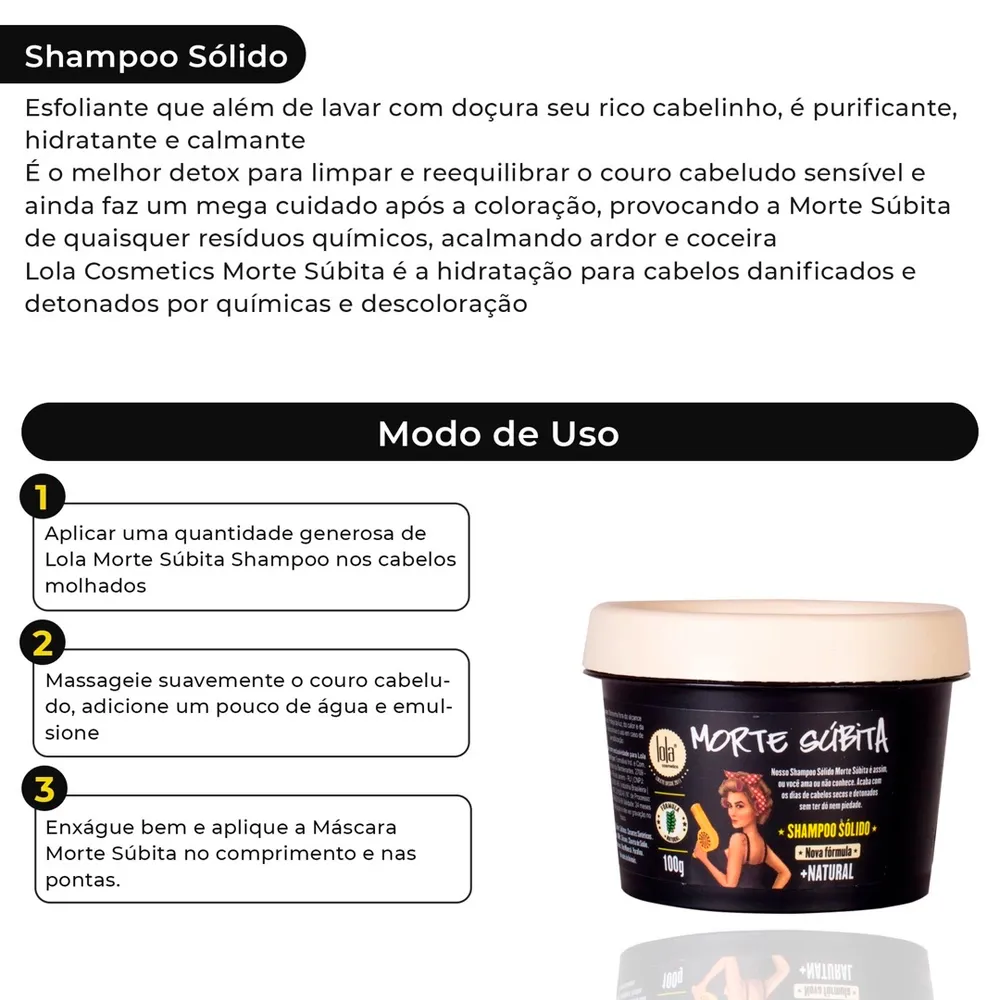 Shampoing solide "Morte Súbita" Lola 100g