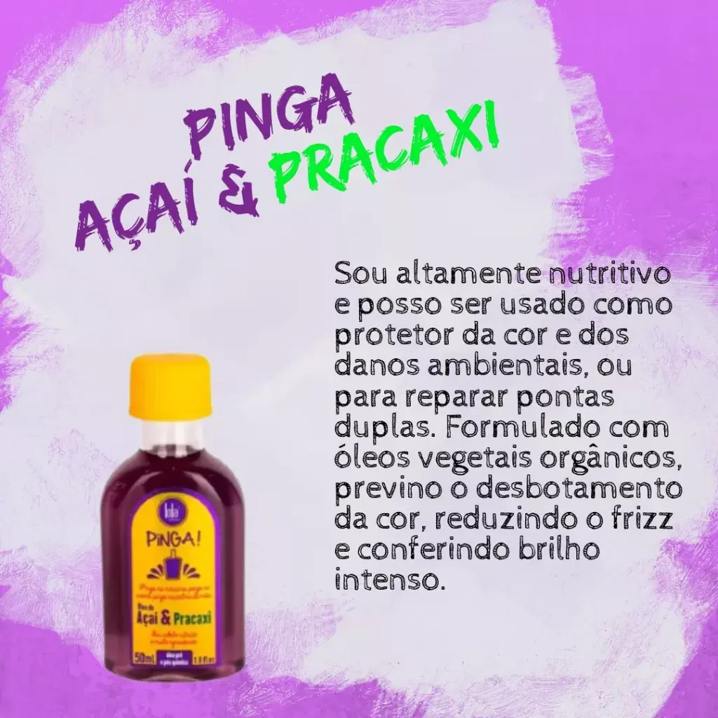 Huile pré & post-chimique "Pinga Açaí & Pracaxi" Lola 50ml