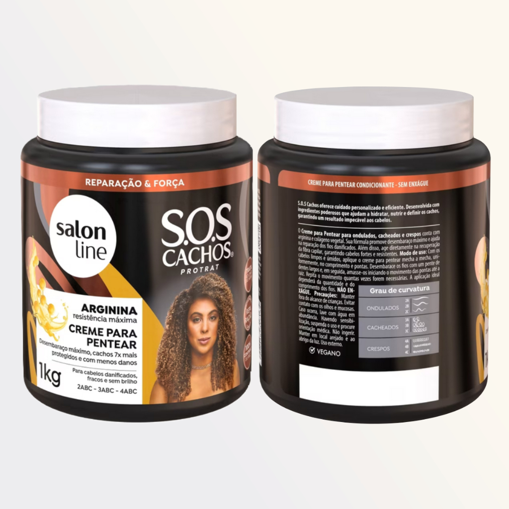 Crème Coiffante avec Activateur “SOS Cachos - Arginina” Salon Line 1kg