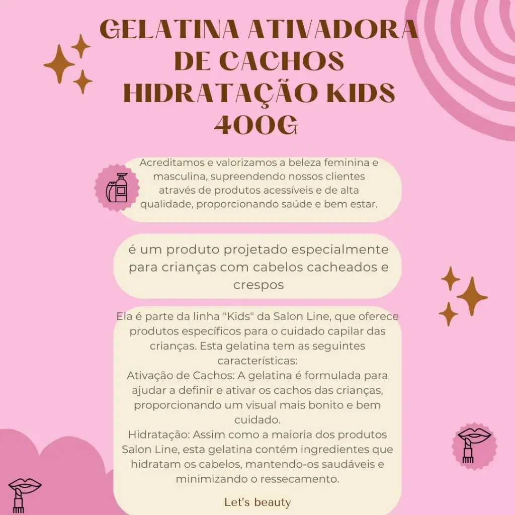 Gelatina Capilar Hidratante para Crianças - SOS Cachos Kids - Salon Line