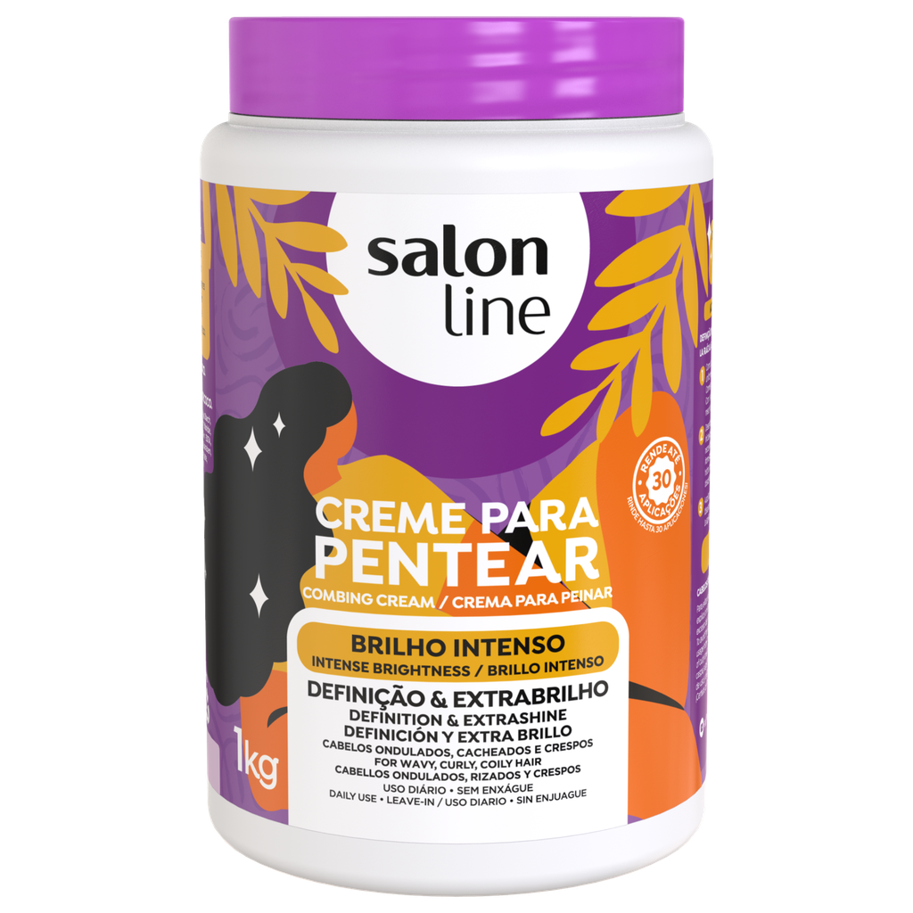 Creme Para Pentear "Brilho Intenso" Salon Line 1kg