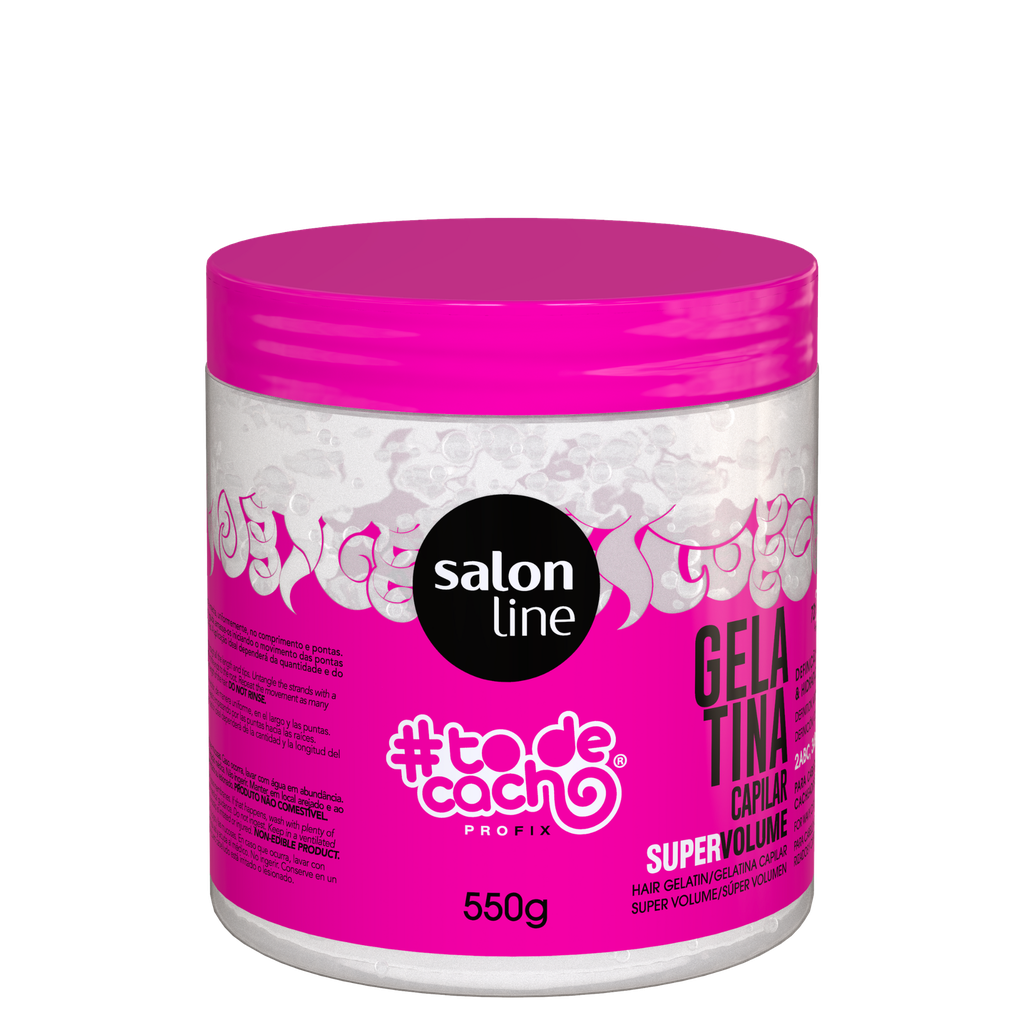 Gelatina  "#To de Cacho - Super Volume" Salon Line 550ml