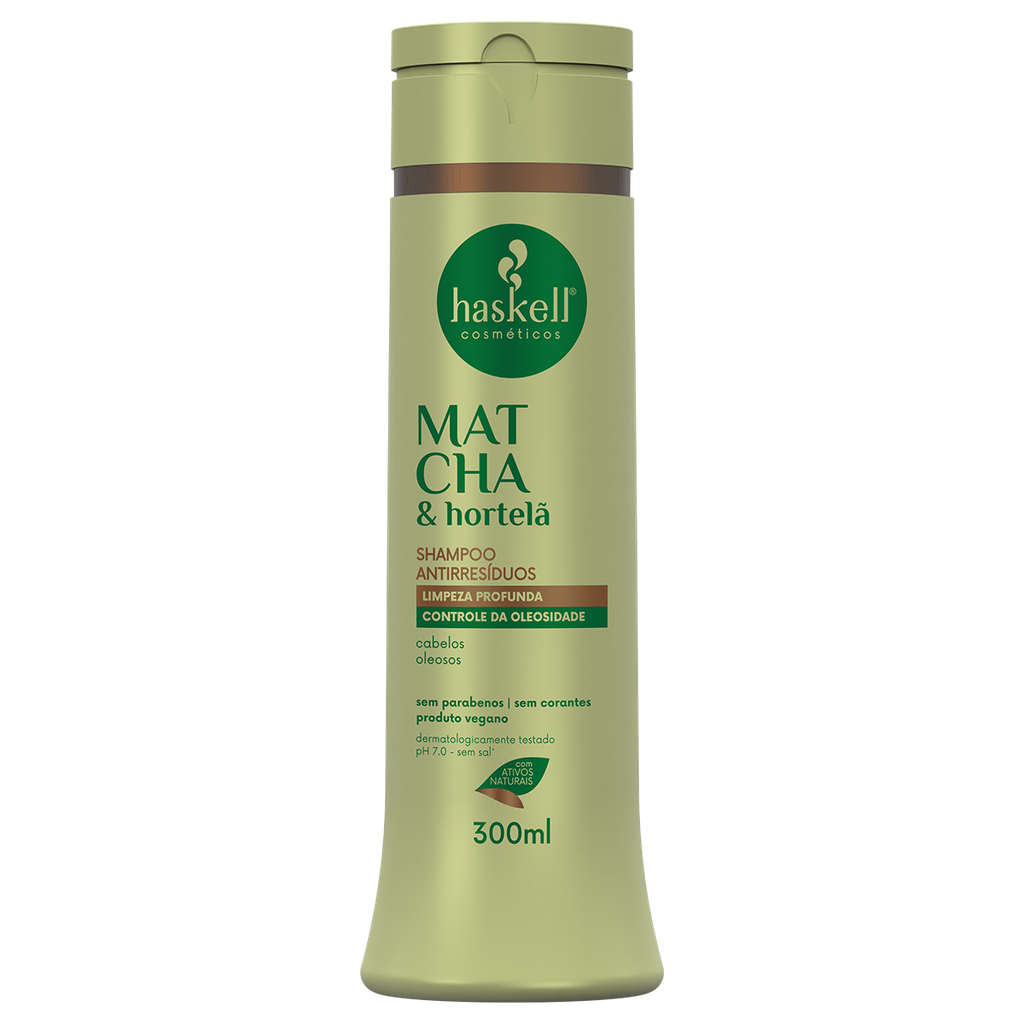 Shampoing purifiant "Matcha e Hortelã" Haskell 300ml