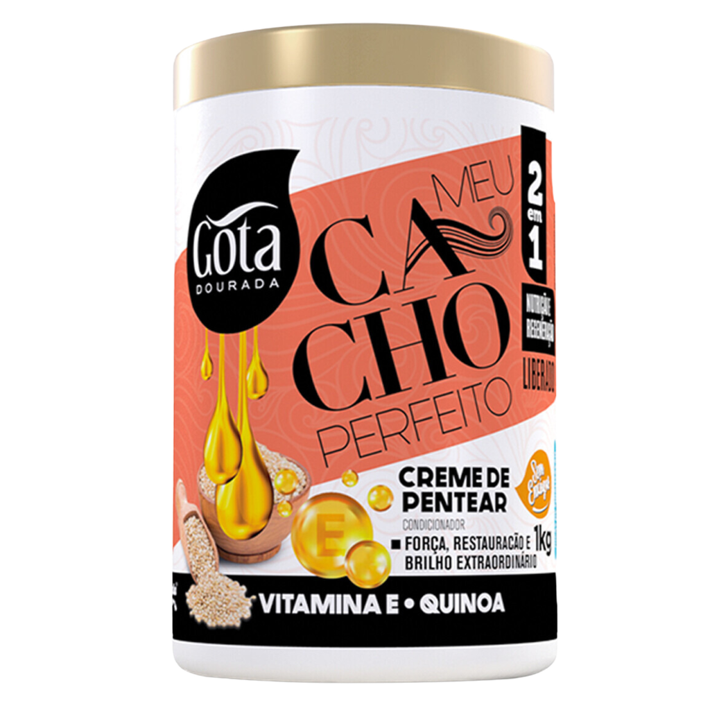 Crème Coiffante "Vitamina E e Quinoa 2 em 1" Gota Dourada 1kg