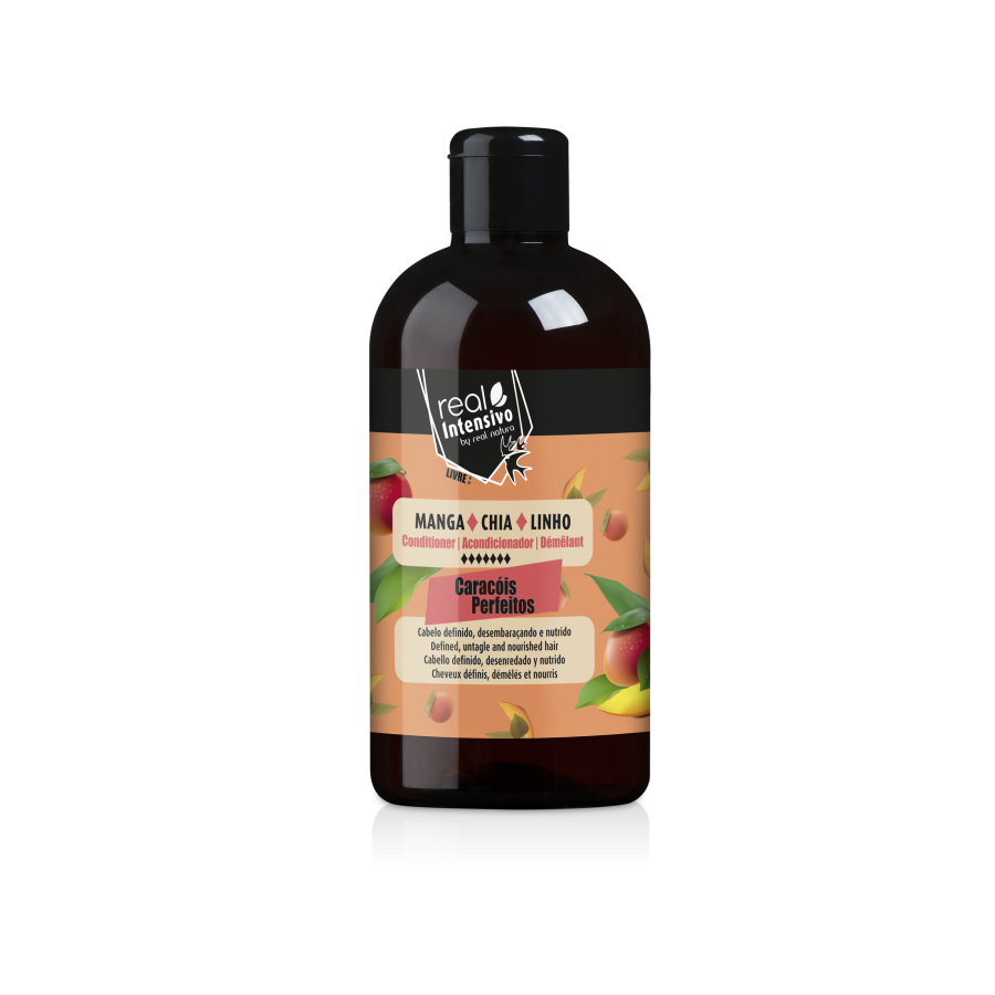 Après-shampooing "Caracois Perfeitos - Mangue, Chia et Lin" Real Natura 300ml