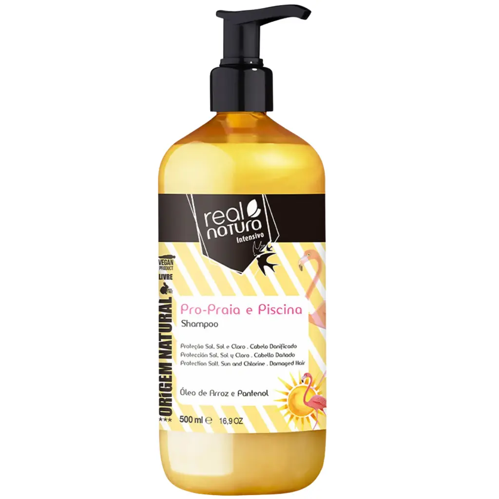 Summer Shampoo - Pro-Mar e Piscinal - Rice Oil and Panthenol - Real Natura 500ml