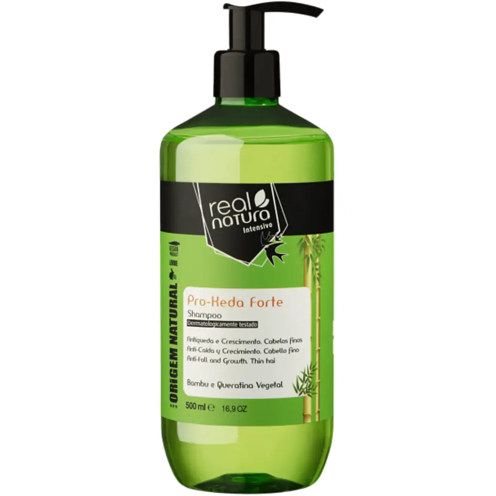 Shampoo 'Pro-Keda Forte - Bamboo and Plant Keratin - Anti-Hair Loss and Growth. Fine Hair' Real Natura 500ml