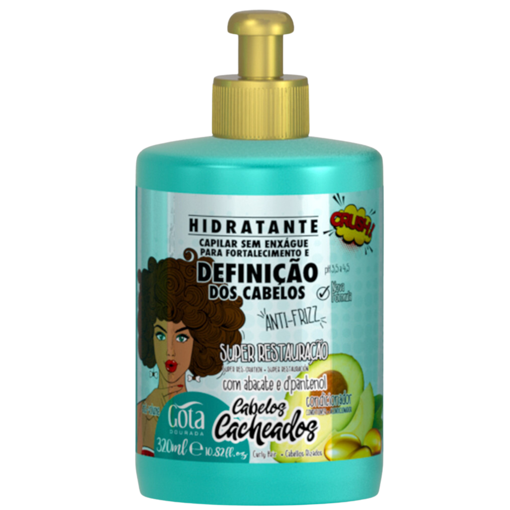 Leave-in Cream "Fortalecimento Cacheados" Gota Dourada 320ml