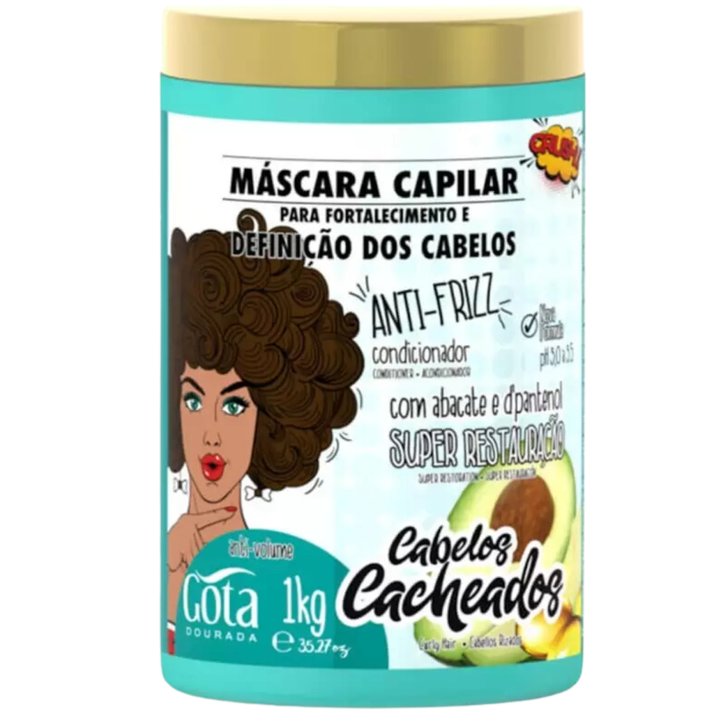 Mask "Fortalecimento dos Cachos" Gota Dourada 1kg