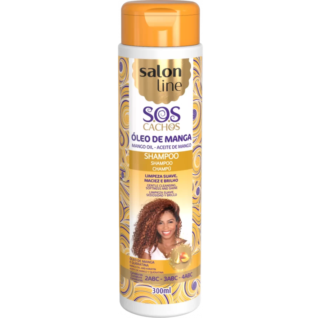 Gentle and Moisturizing Shampoo - SOS Cachos Óleo de Manga - Salon Line 300ml