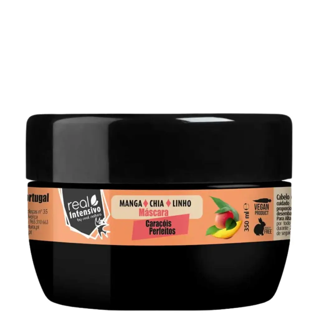 Free Mask - for curly hair - Caracóis Perfeitos - Mango, Chia and Flax - Real Natura 300ml