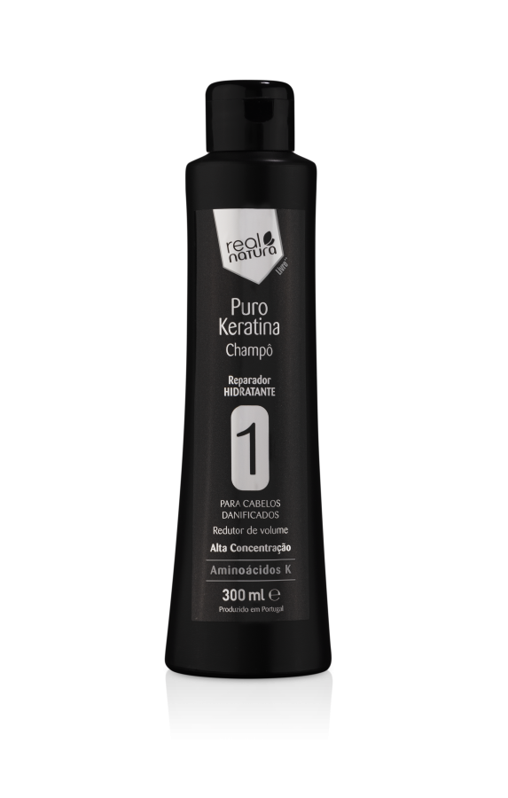 Champô sem sal com Aminoácidos - Puro Keratina - Real Natura 300ml 