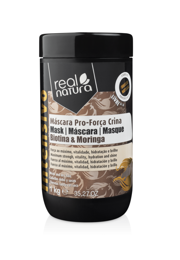 Máscara sem sal - Pro-Força Crina - Biotina e Proteína de Trigo - Real Natura 1kg