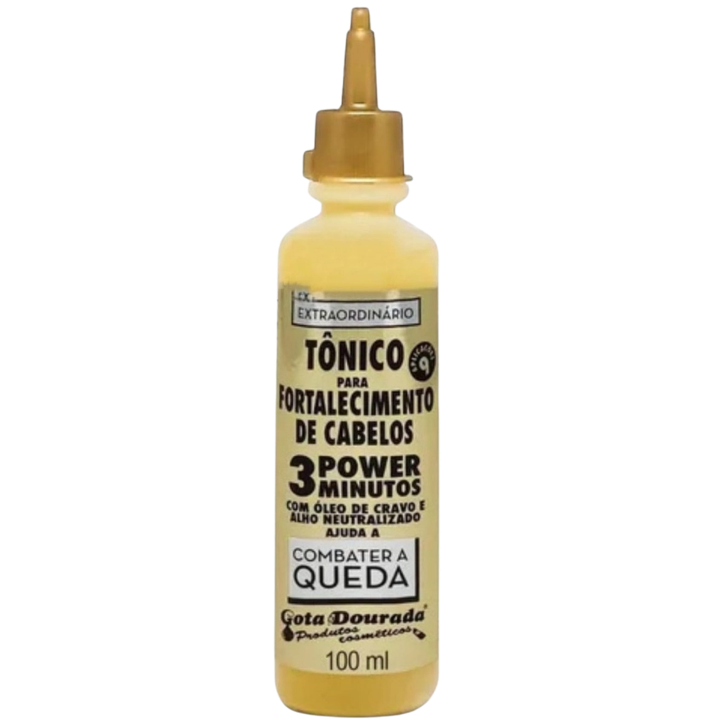 Tónico Fortificante Anti-queda - Power 3 Minutos - Cravo e Alho - Gota Dourada 100ml