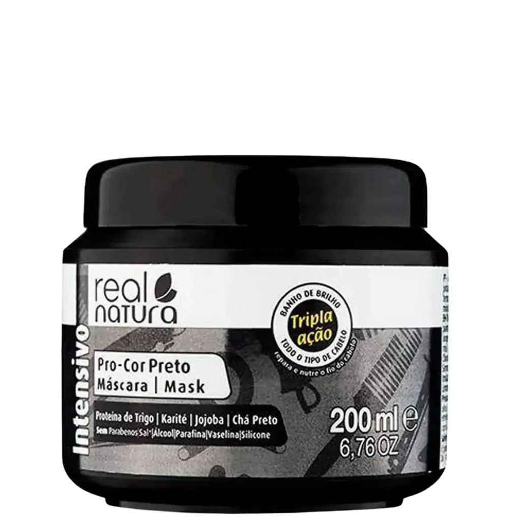 Black Toner Mask - Pro-Cor Preto - Real Natura 200ml