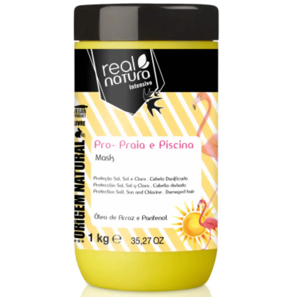 Summer Mask - Pro-Mar e Piscinal - Rice Oil and Panthenol - Real Natura 1Kg