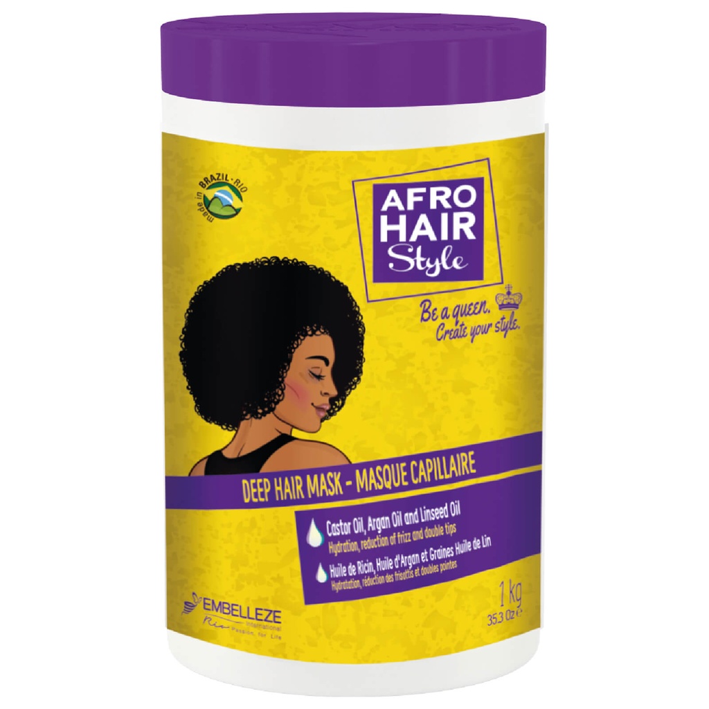 Máscara Hidratante para Cabelo Crespo - Estilo Afro Hair - Embelleze 1kg