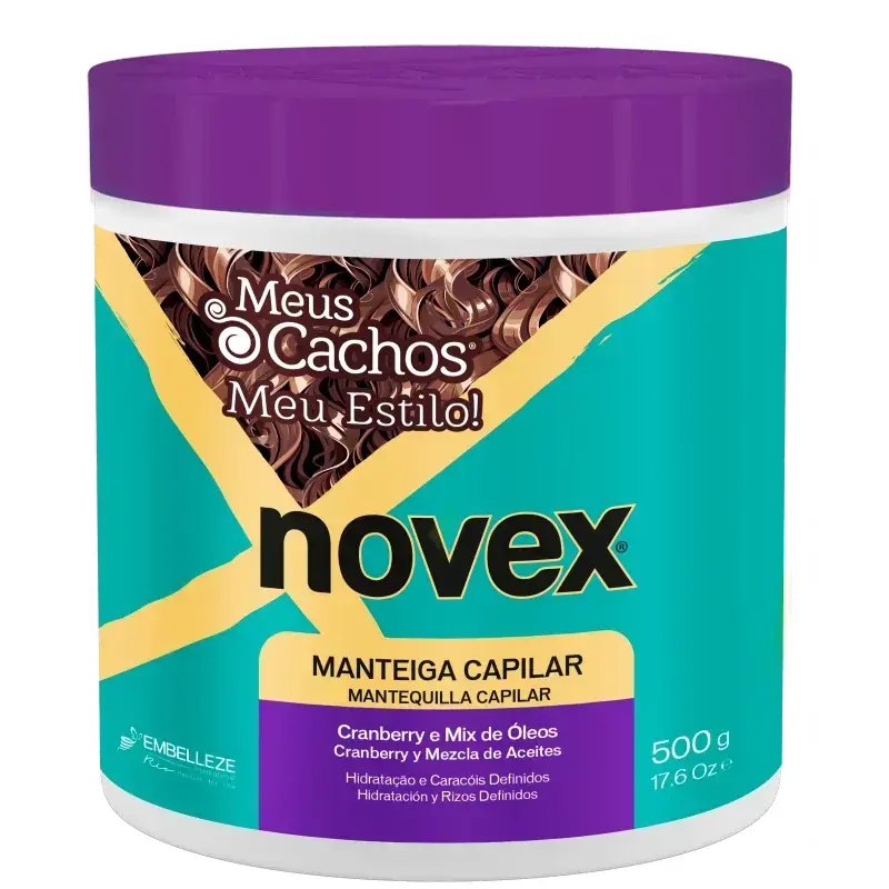 Beurre Capillaire - Canneberge et Mélange d'Huiles - Meus Cachos Meu Estilo - Novex 500g