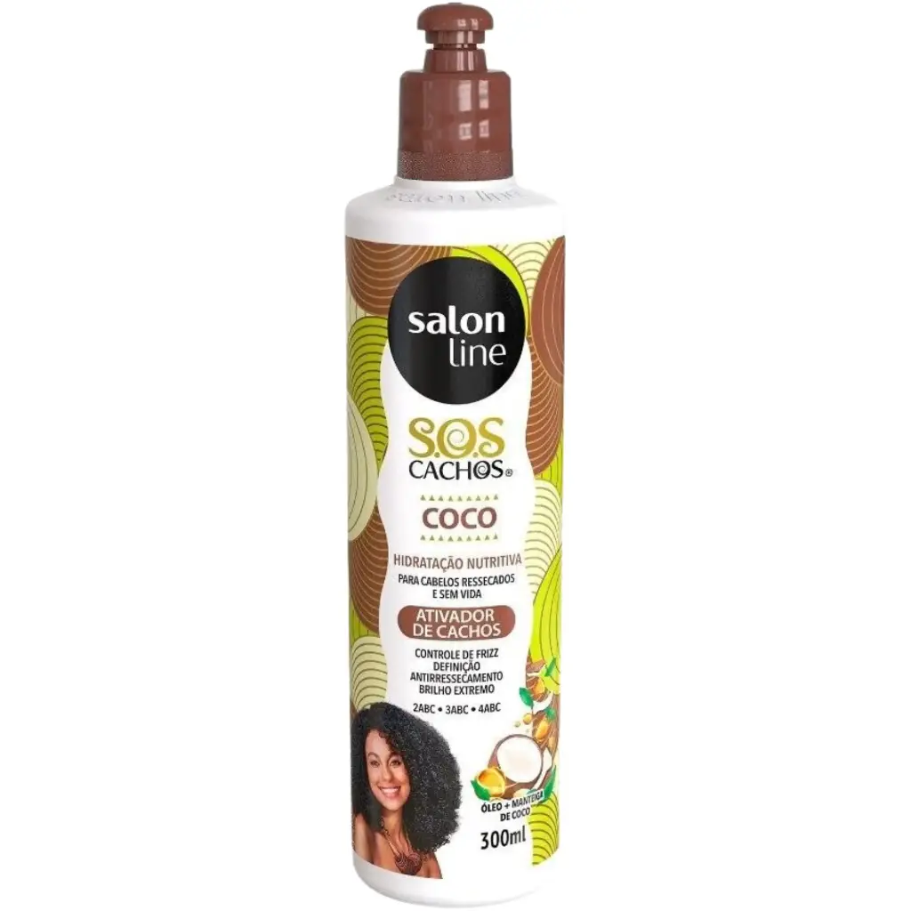 Crème Coiffante avec Activateur de Boucles - SOS Boucles Coco - Salon Line - 300ml