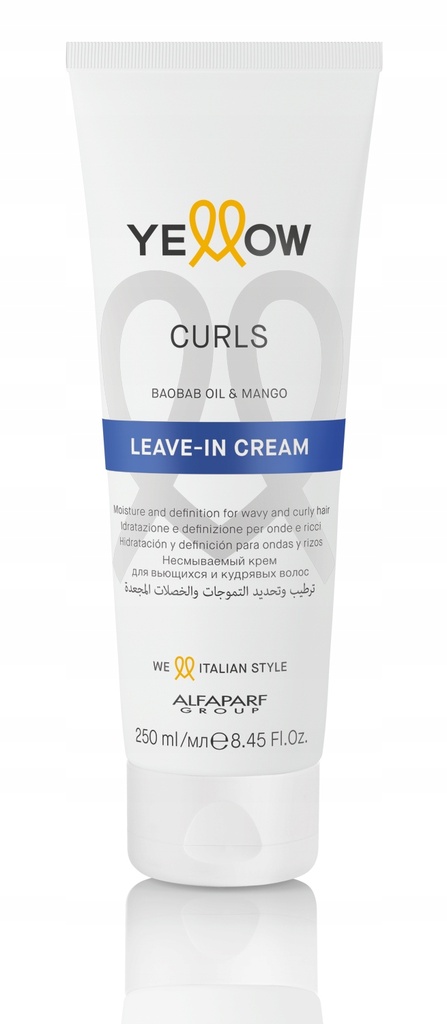 Leave-In Cream - Curls Baobab Oil & Mango - Yellow 250ml