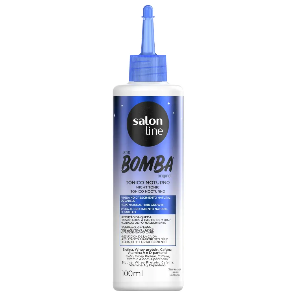 Tónico Noturno para Crescimento Capilar - SOS Bomba original - Salon Line 100ml