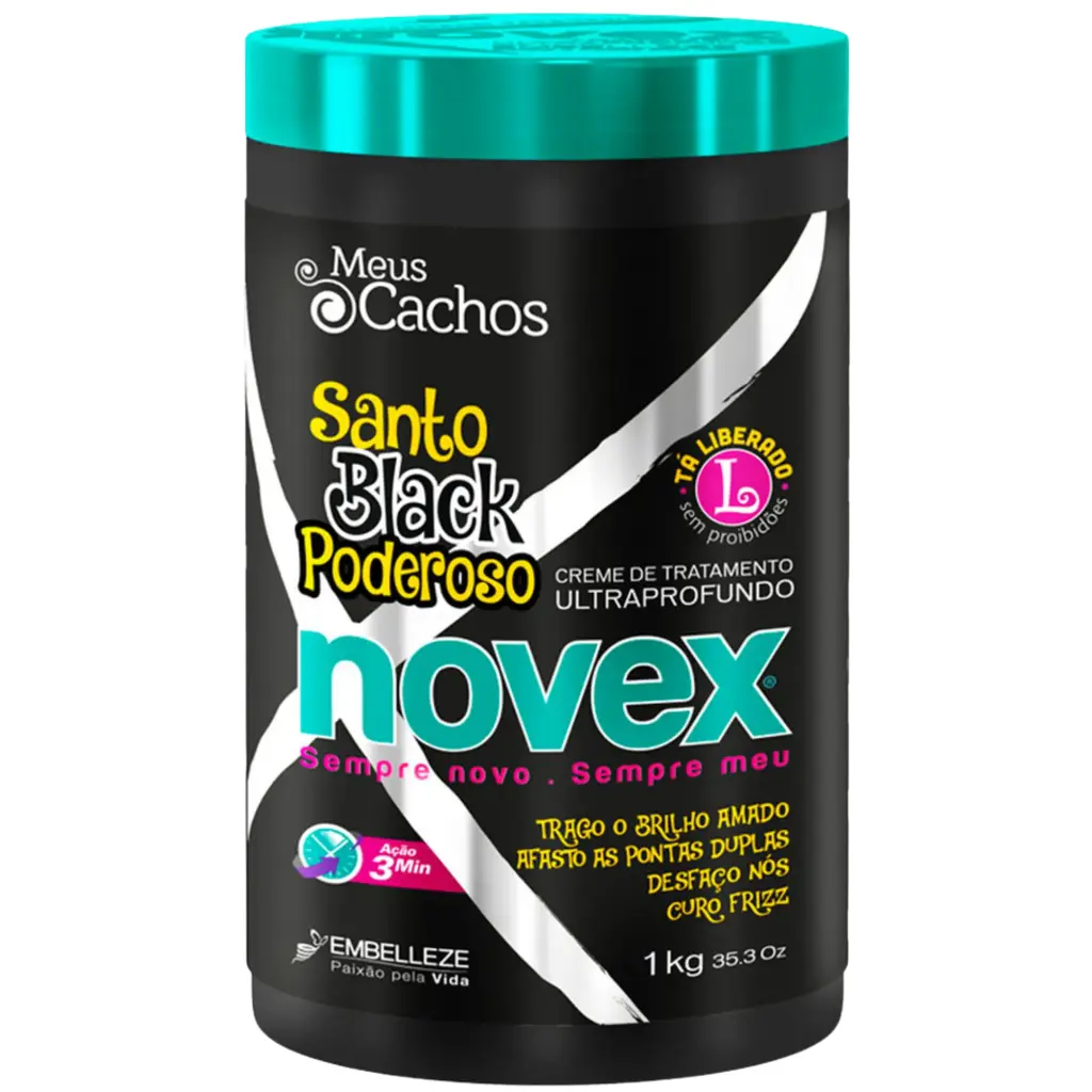 Máscara Hidratante - Santo Black Poderoso - Novex 1kg