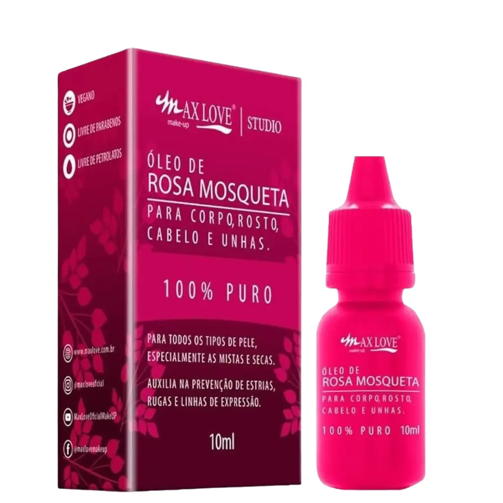 Óleo de Rosa Mosqueta 100% Puro - Max Love Studio 10ml