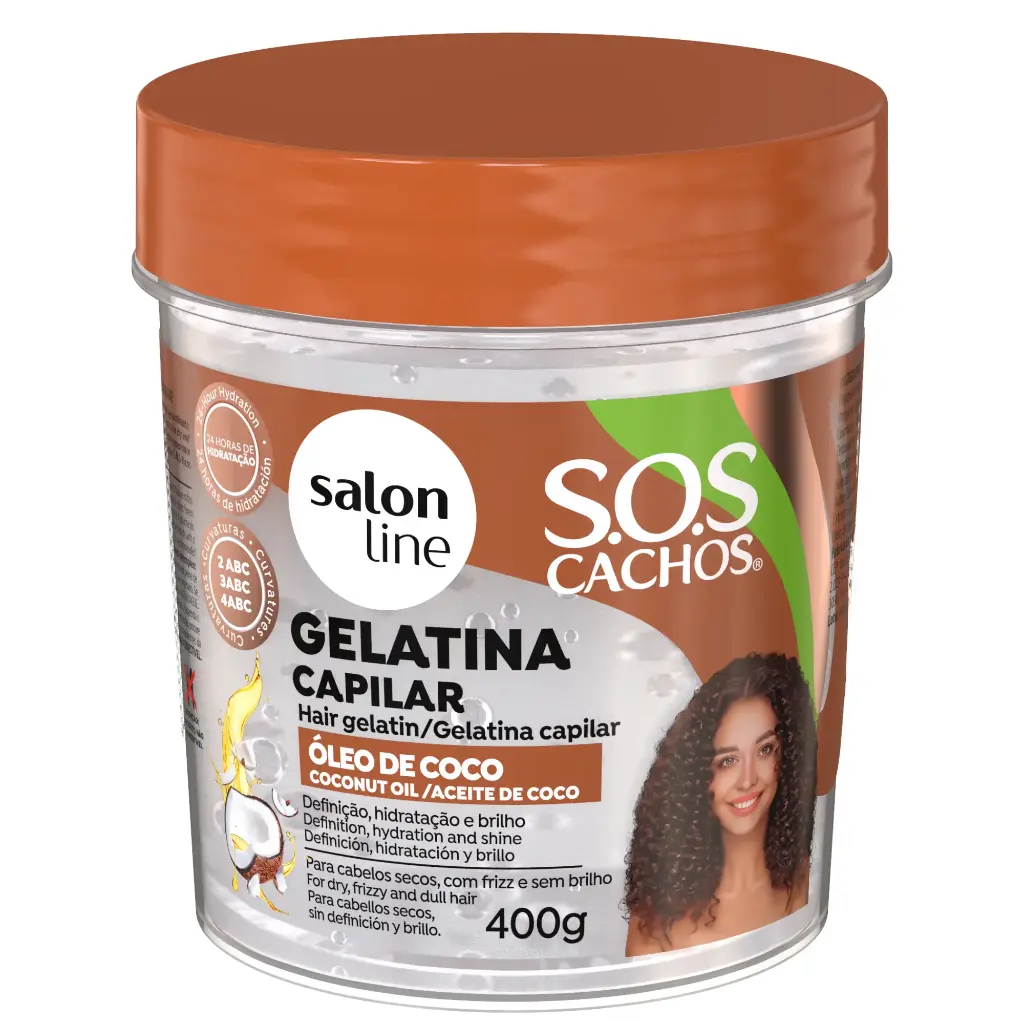 Gelatina Hidratante - SOS Cachos Coco - Salon Line - 400g