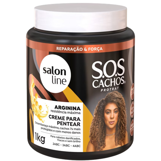 [7898009430200] Creme para Pentear com Ativador “SOS Cachos - Arginina” Salon Line 1kg