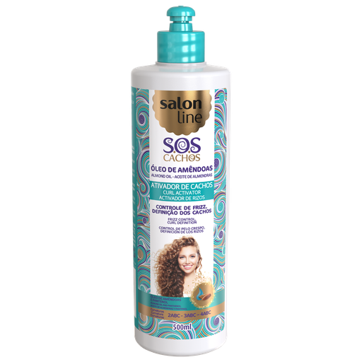 [7898009430194] Leave-In Cream with Activator  “SOS Cachos - Óleo de Amendoas” Salon Line 500ml