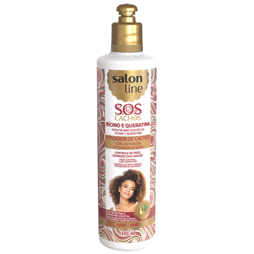 [7898009430187] Creme para Pentear com Ativador “SOS Cachos - Rícino e Queratina” Salon Line 300ml