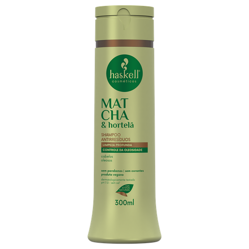 [7898610376676] Champô purificante "Matcha e Hortelã" Haskell 300ml