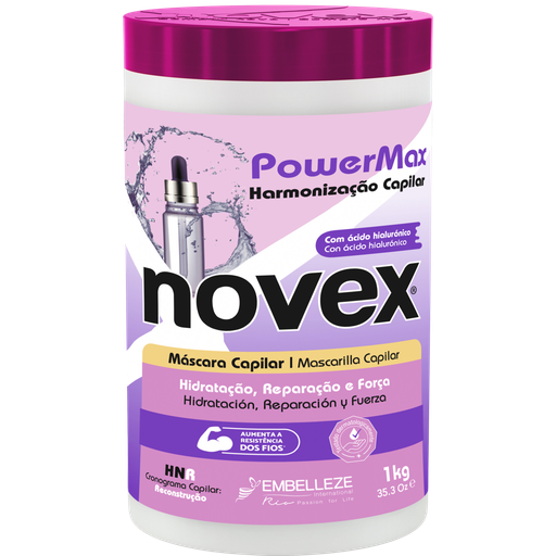 [876120005504] Máscara Fortificante "Power Max Harmonização Capilar" Novex 1kg