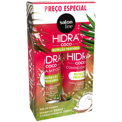 [7898968070776] Shampoo + Conditioner Kit 'Hidra - Coco Mik' Salon Line 300+300ml