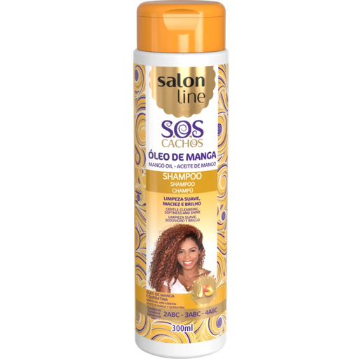 [7898623959880] Champô suave e hidratante - SOS Cachos Óleo de Manga - Salon Line 300ml