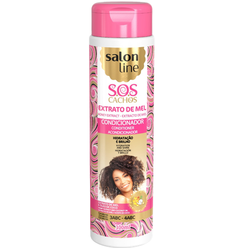 [7898623959941] Conditioner - Honey - SOS Cachos Intensos Mel  - Salon Line 300ml