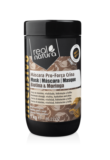 [5600493403064] Máscara sem sal - Pro-Força Crina - Biotina e Proteína de Trigo - Real Natura 1kg