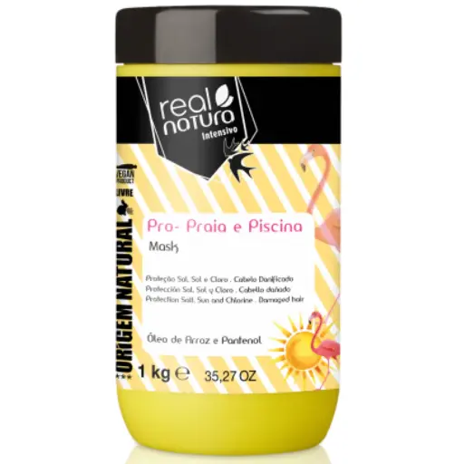 [5600493406201] Summer Mask - Pro-Mar e Piscinal - Rice Oil and Panthenol - Real Natura 1Kg