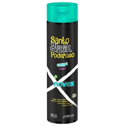 [876120003746] Champô Hidratante - Santo Black Poderoso - Novex 300ml