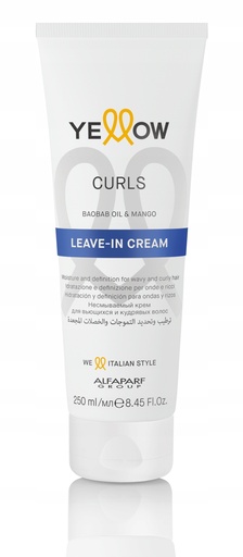 [8022297113623] Leave-In Cream - Curls Baobab Oil & Mango - Yellow 250ml