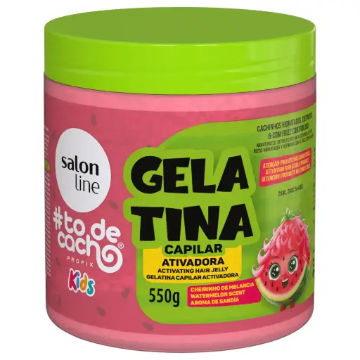 [7908458325542] Gelée Capillaire avec activateur de boucles pour Enfants - SOS Cachos Kids Melancia - Pastèque - Salon Line 550g