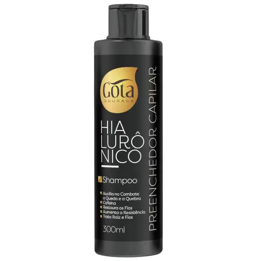 [7897158726677] Champô Engrossador e Anti-Queda - Ácido Hialurônico - Gota Dourada 300ml